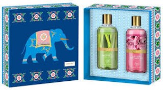 Vaadi Herbal Enduring Fragrance Shower Gel Gift Box - Enticing Lemongrass 300 ml & Enchanting Rose & Mogra 300 ml ( 300 ml x 2 )